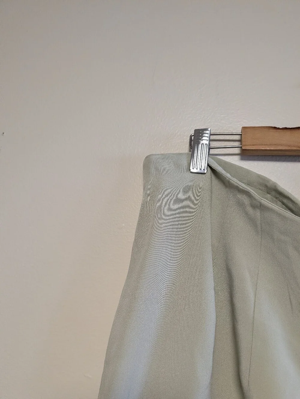 Rena Rowan 100% Silk Straight Skirt Sage Green Size 24W